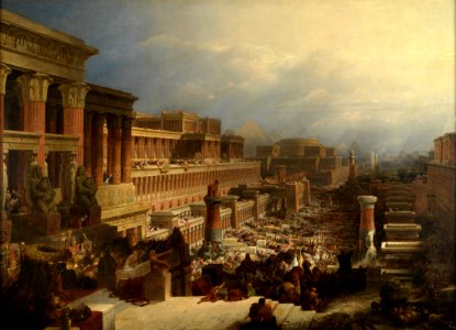 David Roberts-IsraelitesLeavingEgypt 1828. Free illustration for personal and commercial use.