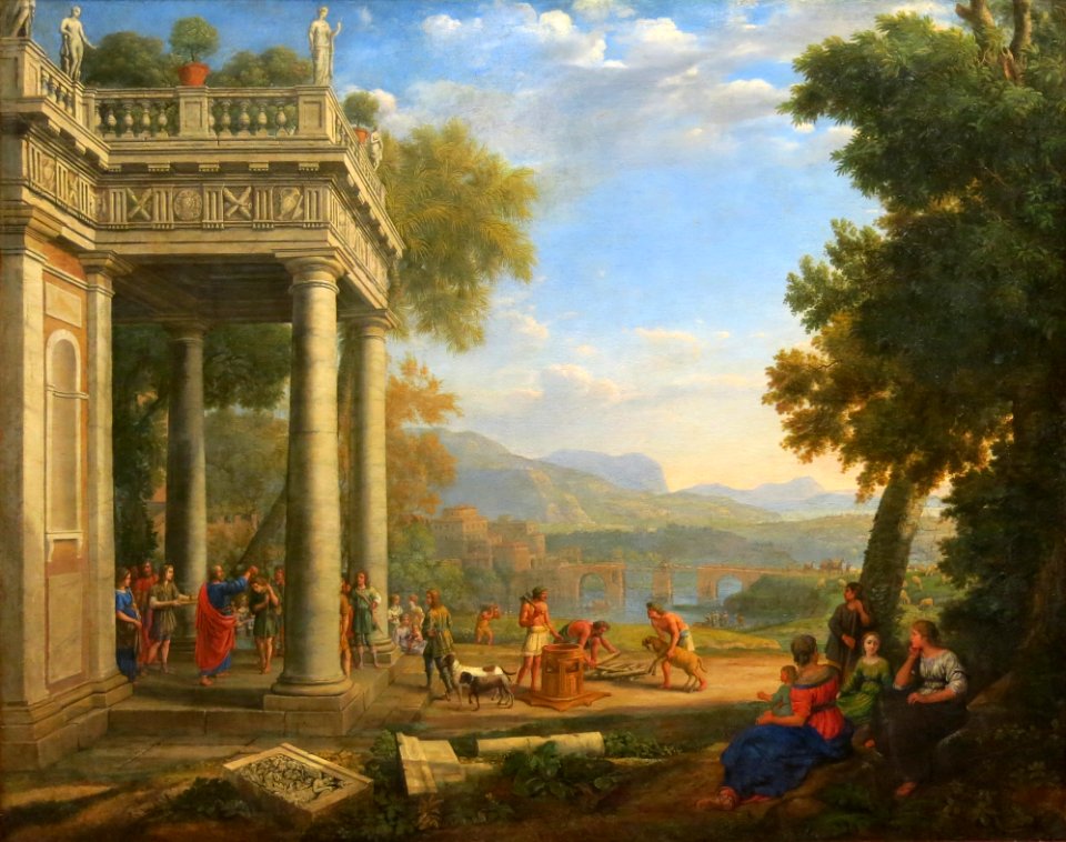 David sacré roi par le prophète Samuel - Claude Le Lorrain - Musée du Louvre INV 4717