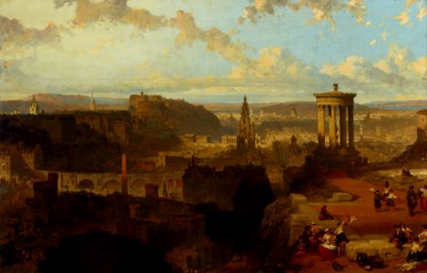 David Roberts - Edinburgh from the Calton Hill - Google Art Project