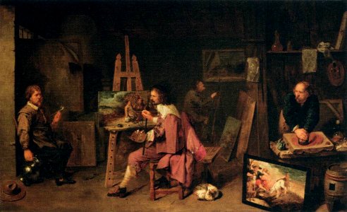 David Rijckaert (III) - Painter's Studio - WGA20591