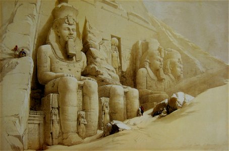 David Roberts Great Temple Aboo Simbel. Free illustration for personal and commercial use.