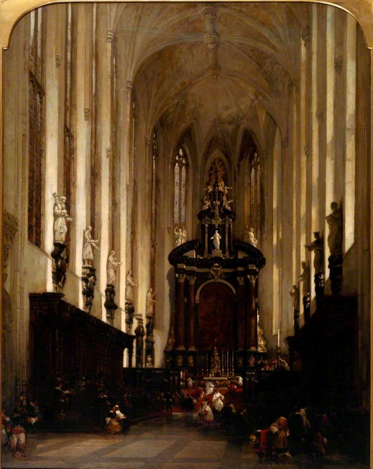 David Roberts (1796-1864) - Chancel of the Collegiate Church of St Paul, at Antwerp - N00401 - National Gallery