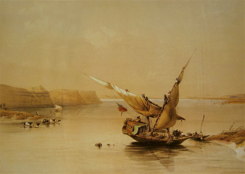 David Roberts near Fortress Ibrim