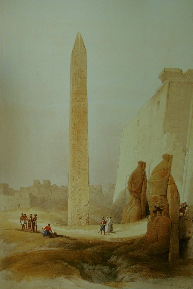 David Roberts obelisk Ramses II Luxor