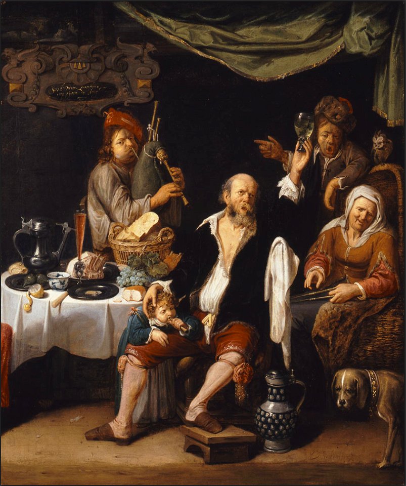 David Ryckaert III - Merry Company (As the Old Ones Sing, so the Young Ones Pipe)