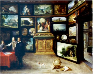 David Teniers (II) - The interior of a picture gallery