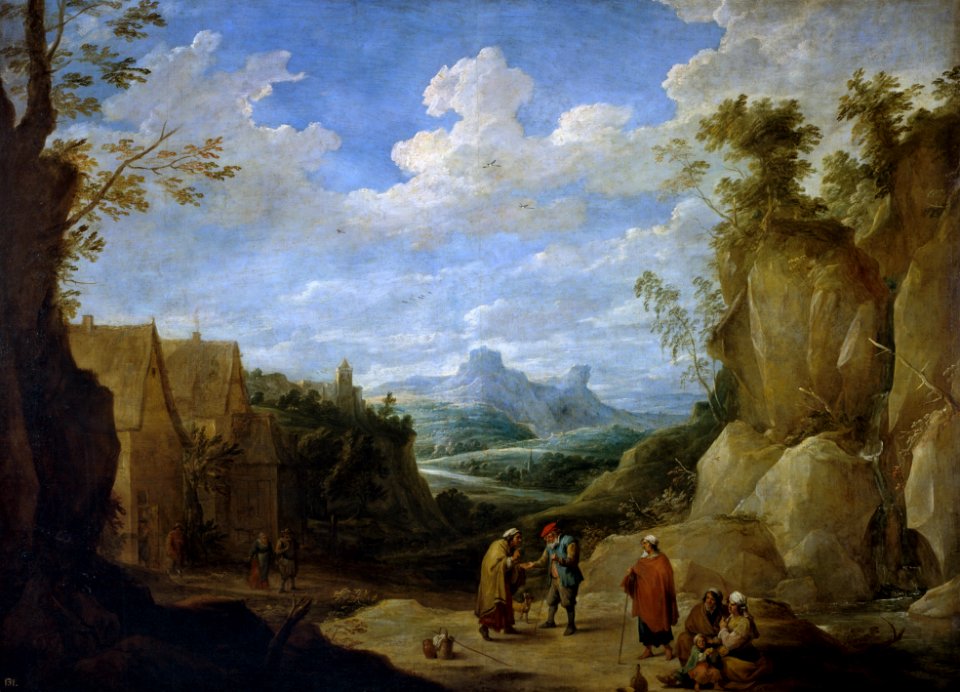 David Teniers (III) - Landscape with gypsies