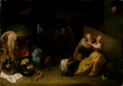 David Ryckaert III. - At the Inn - O 1450 - Slovak National Gallery