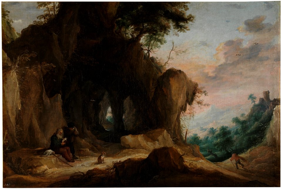 David Teniers (II) - Landsape with an hermit