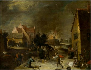 David Teniers (II) - Pillage of a village
