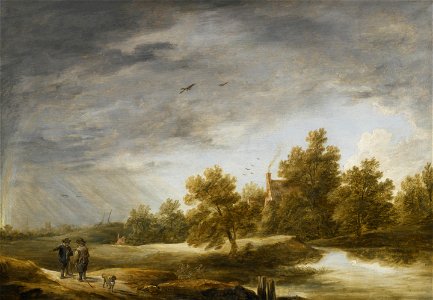 David Teniers (II) - River landscape with rainbow