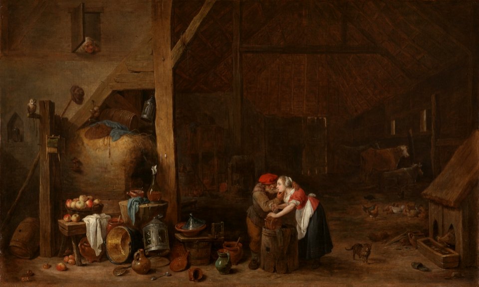 David Teniers (II) - The old man and the maid