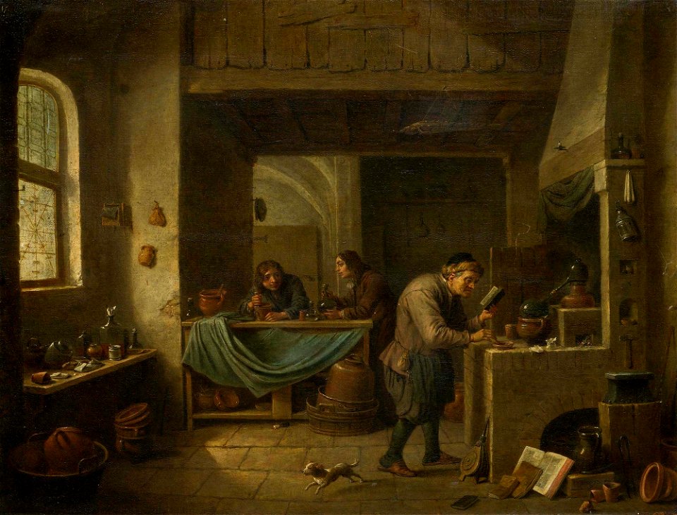 David Teniers (II) - The alchemist and his pupil
