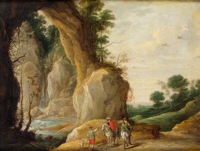 David Teniers d. J. - Landschaft mit Felsboden und zwei Reitern - GG 430 - Kunsthistorisches Museum