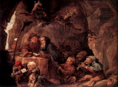 David Teniers (II) - Temptation of St Anthony - WGA22103. Free illustration for personal and commercial use.