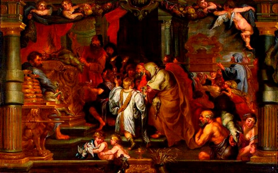 David Teniers (III) naar Peter Paul Rubens - Het offer van het Oude Verbond - P005391 - Museo del Prado