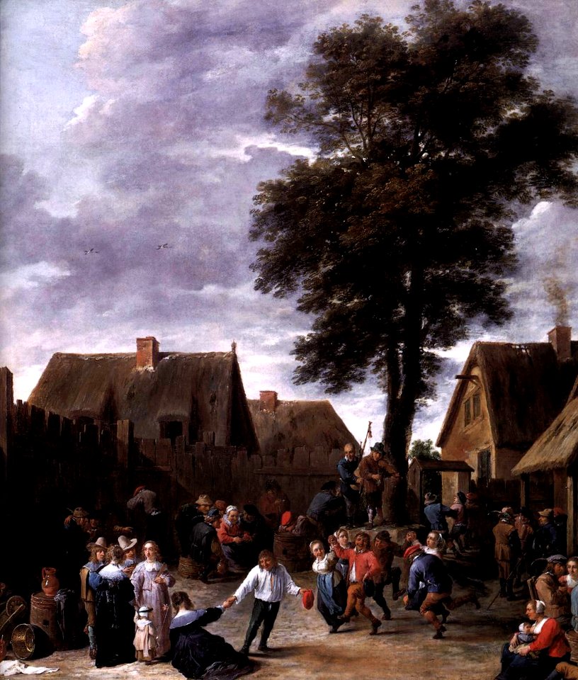 David Teniers (II) - The Kermis at the Half Moon Inn (detail) - WGA22092