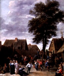 David Teniers (II) - The Kermis at the Half Moon Inn (detail) - WGA22092