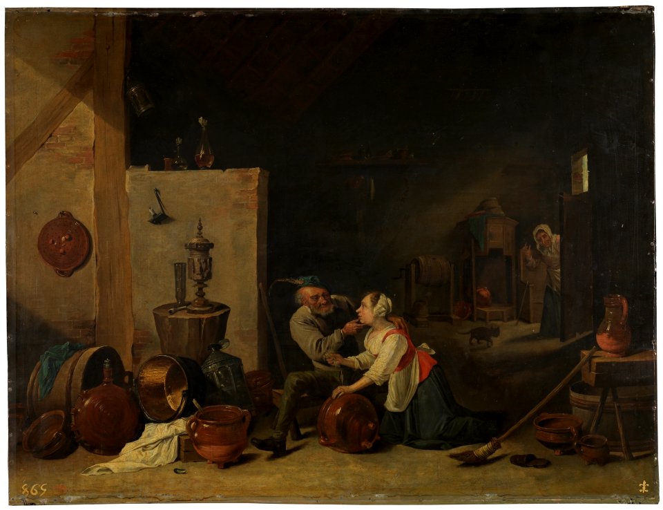 David Teniers (II) - The Old Man and the Maid - WGA22076