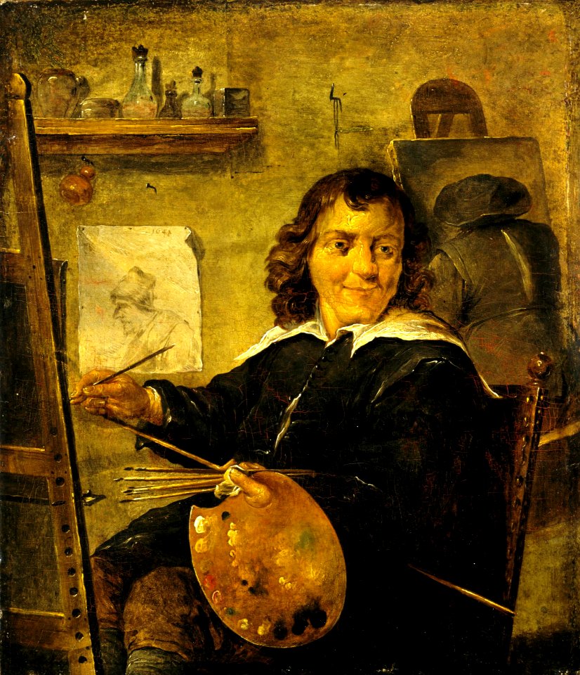 David Teniers II - A Painter in his Studio
