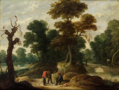 David Teniers d. J. - Landschaft mit drei Bauern - GG 435 - Kunsthistorisches Museum