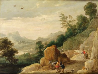 David Teniers d. J. - Landschaft mit zwei Maultieren - GG 432 - Kunsthistorisches Museum