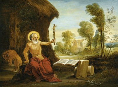 David Teniers after Dosso Dossi - Saint Jerome 198L12034 6GBTL. Free illustration for personal and commercial use.