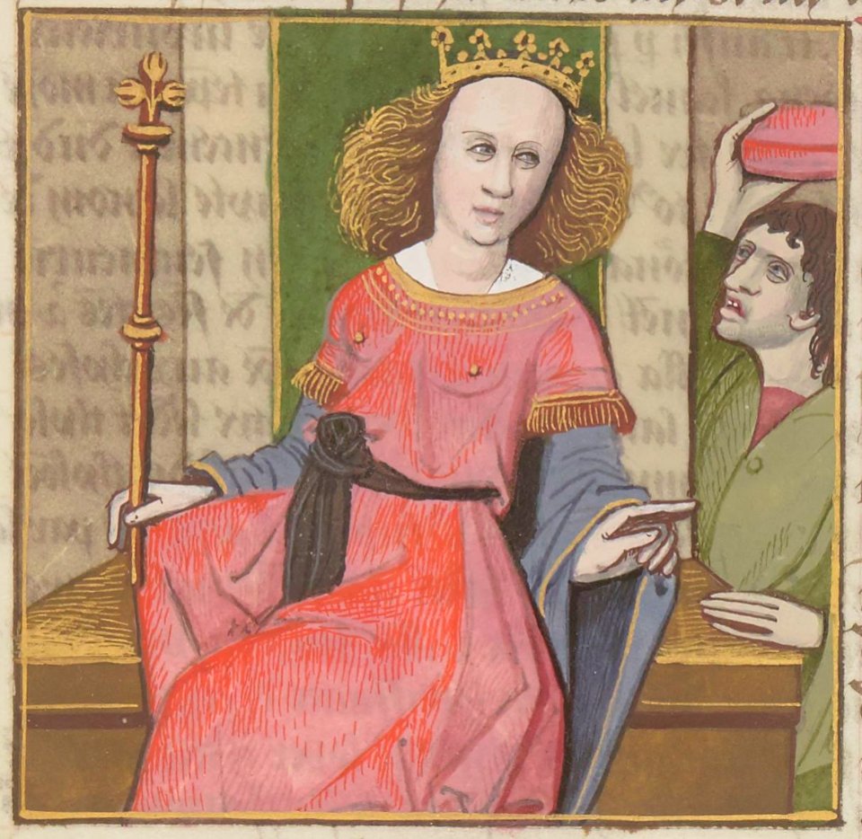 De mulieribus claris (BnF Français 599) f74r - Cleopatra