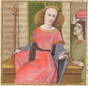 De mulieribus claris (BnF Français 599) f74r - Cleopatra