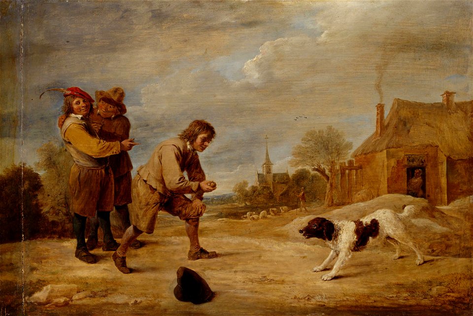 David Teniers d. J. - Bauernjungen mit einem Hund - GG 746 - Kunsthistorisches Museum