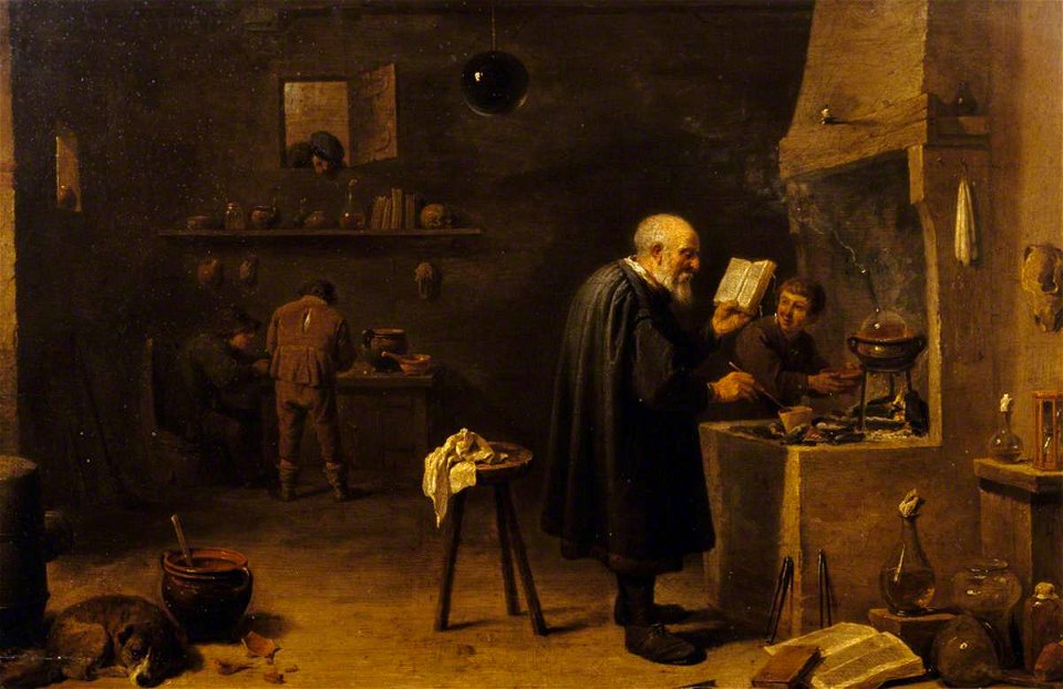 David Teniers II (1610-1690) - The Alchemist in His Laboratory - 1246499.1 - National Trust