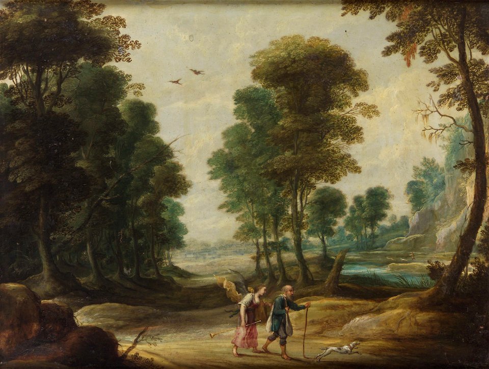 David Teniers d. J. - Landschaft mit wanderndem Dichter und Fama - GG 433 - Kunsthistorisches Museum