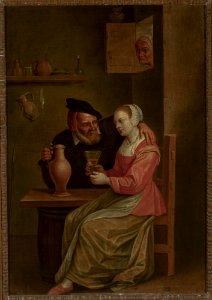 David Teniers II - Courtship of an old man - M.Ob.1906 MNW - National Museum in Warsaw