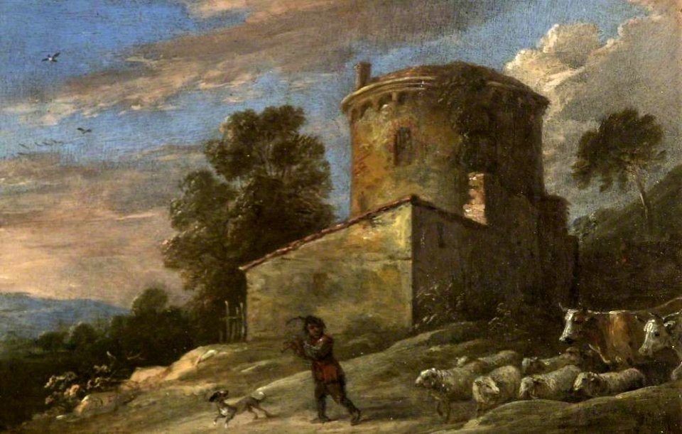 David Teniers II (1610-1690) (after) - Italianate Landscape with a Shepherd, His Flock and Two Cows - 562438 - National Trust