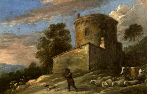David Teniers II (1610-1690) (after) - Italianate Landscape with a Shepherd, His Flock and Two Cows - 562438 - National Trust