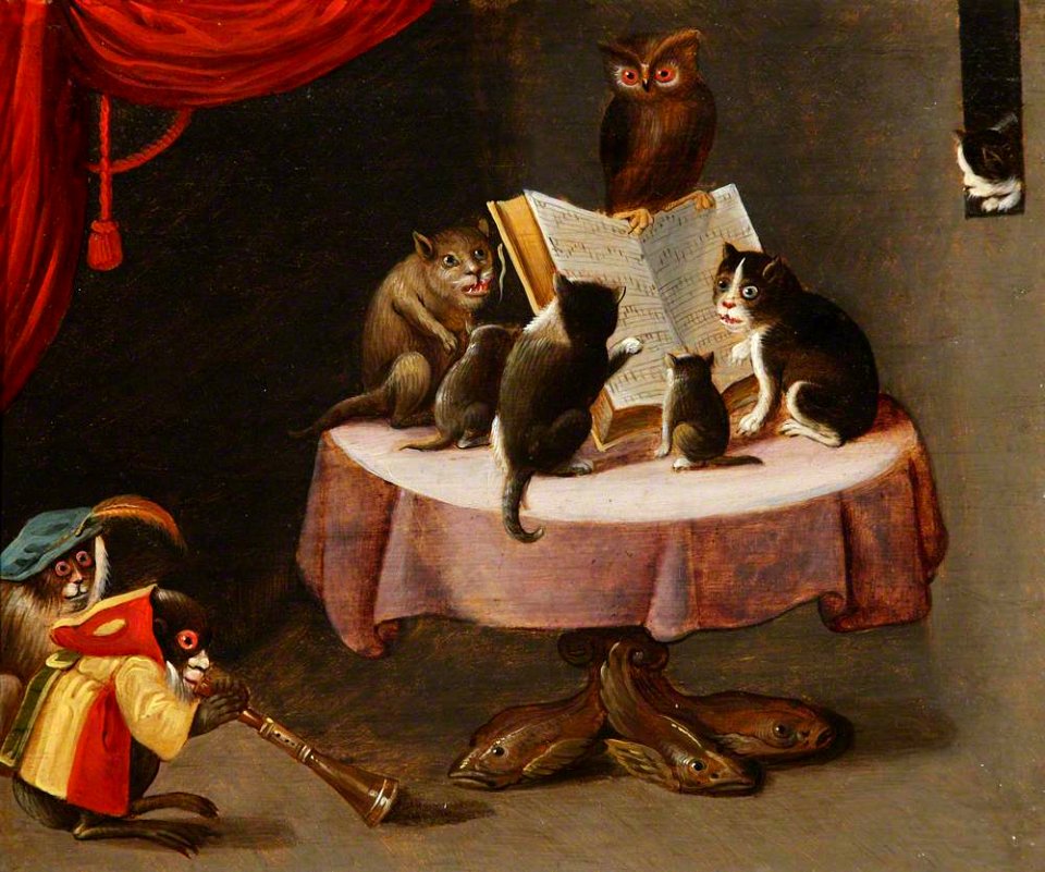 David Teniers II (1610-1690) (style of) - Cat Musicians - 1151398 - National Trust