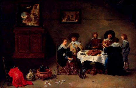 David Teniers the Younger - A Company at a Meal