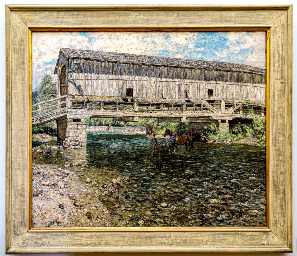 Die gedeckte Ilmbrücke in Buchfahrt bei Weimar DSC8854