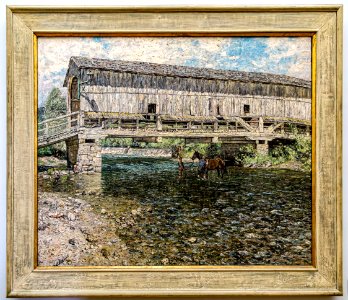 Die gedeckte Ilmbrücke in Buchfahrt bei Weimar DSC8854