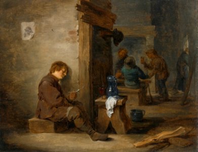 David Teniers II - Drowsing Smoker in a Tavern 285N09103 75KN4