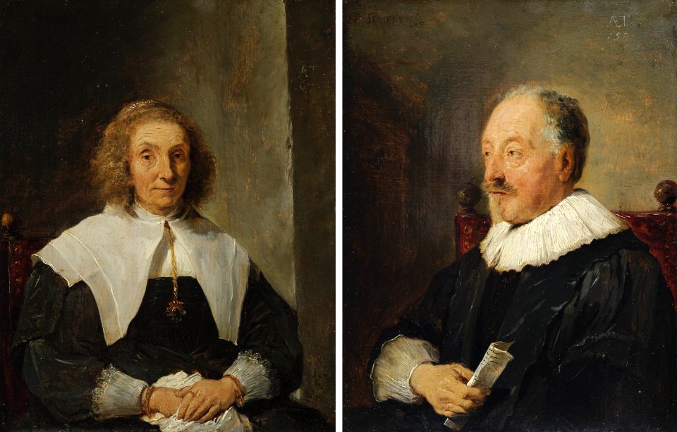 David Teniers the Younger - Portrait of a woman and Portrait of a man 6530AB