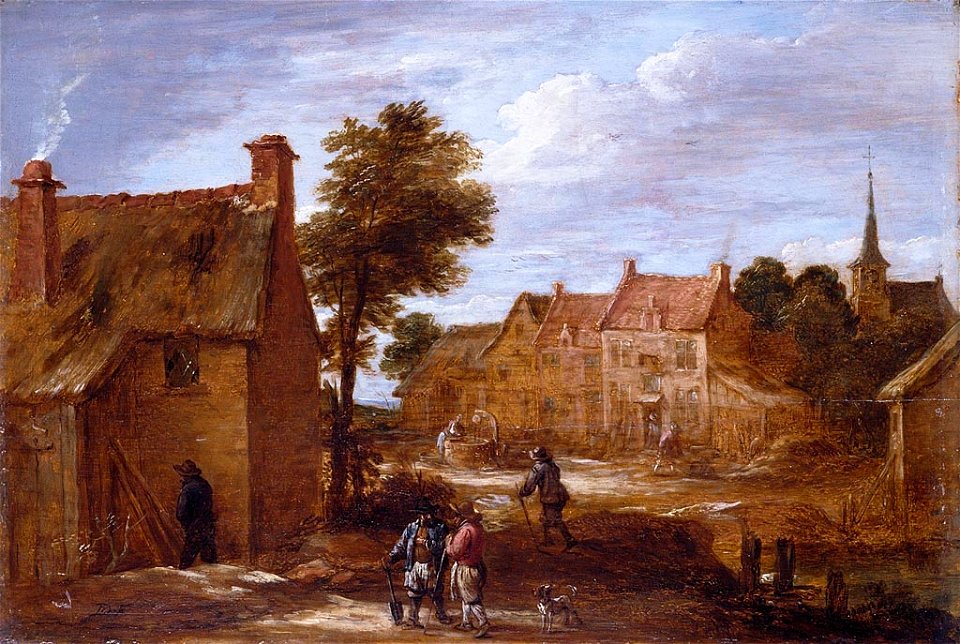 David Teniers the Younger (Antwerp 1610-Brussels 1690) - A Village Street - RCIN 400626 - Royal Collection
