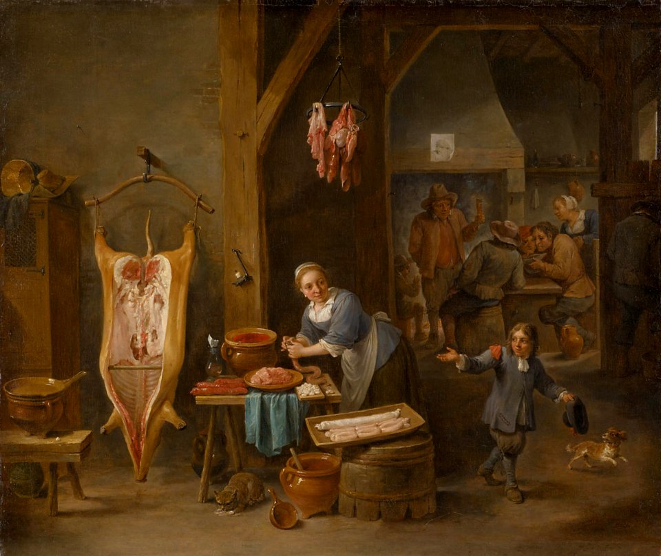 David Teniers the Younger - The Sausage Maker GG 715