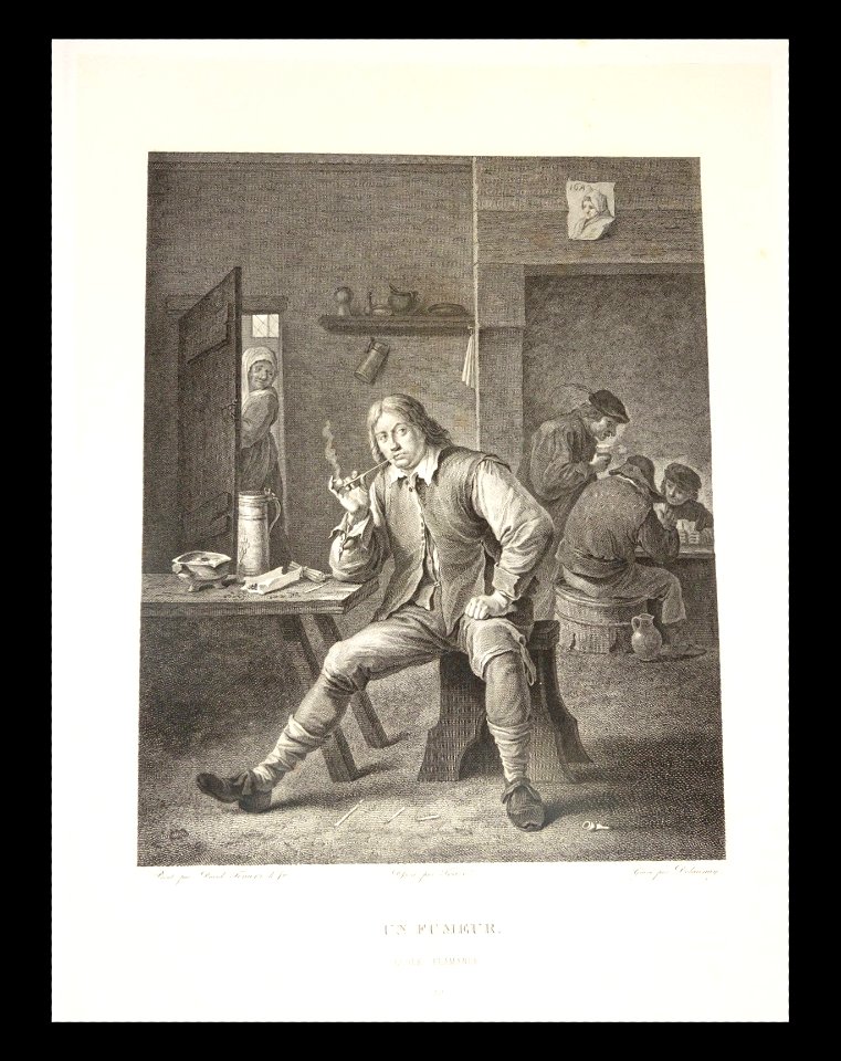 David TENIERS le Jeune - Un fumeur de pipe 02 - Free Stock ...