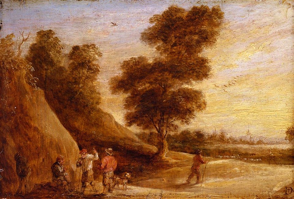 David Teniers the Younger (Antwerp 1610-Brussels 1690) - Peasants Talking in a Landscape - RCIN 400632 - Royal Collection