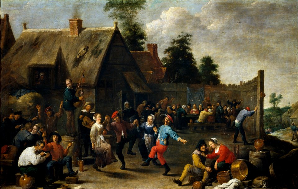 David teniers-fiesta de aldeanos-prado