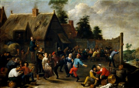 David teniers-fiesta de aldeanos-prado