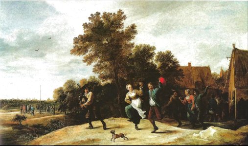 David Teniers the Younger - Bagpiper with Dancers 1649