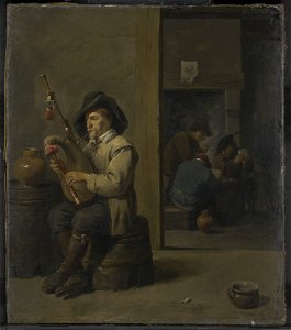 David Teniers the younger - Bagpiper in an Inn - 1966.88 - Yale University Art Gallery