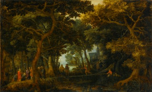 David Vinckboons Forest Landscape with two of Christ's Miracles